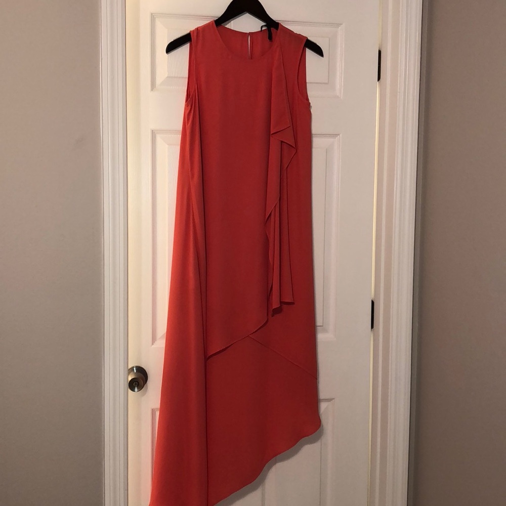 Coral high low BCBG dress